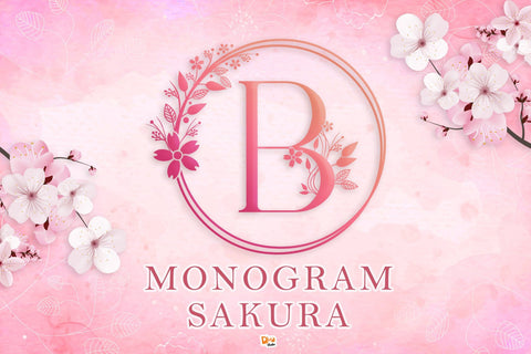 Monogram Sakura Font Dm Letter Studio 
