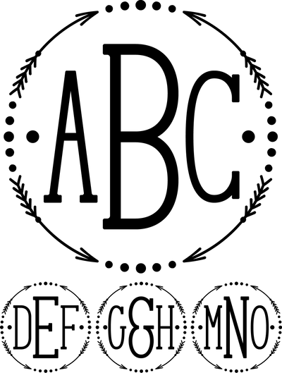 Monogram Serif Arrow Font Font Rivka’s Renditions 