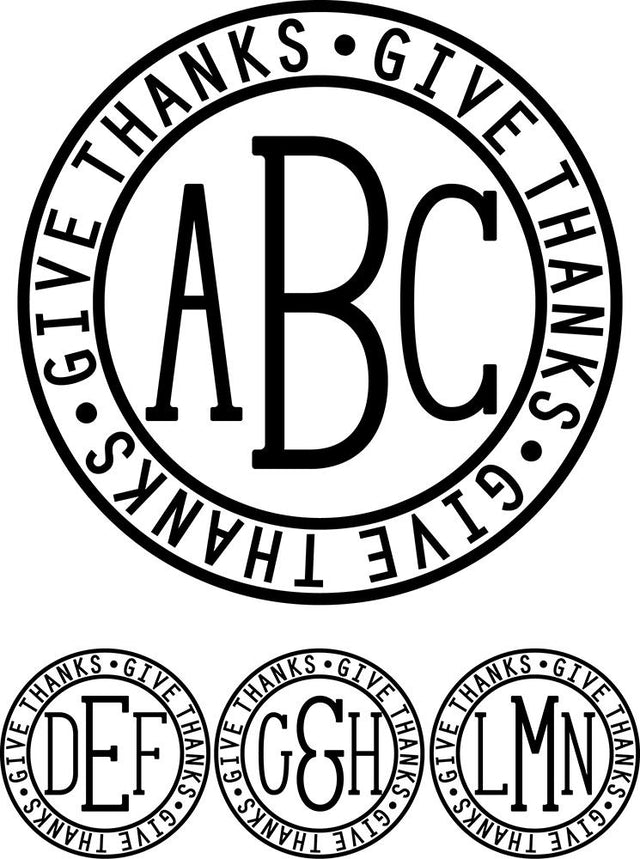 Monogram Serif - Give Thanks Font Font Rivka’s Renditions 