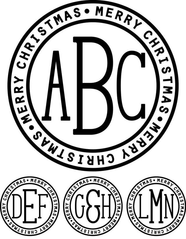 Monogram Serif - Merry Christmas Ring Font Font Rivka’s Renditions 