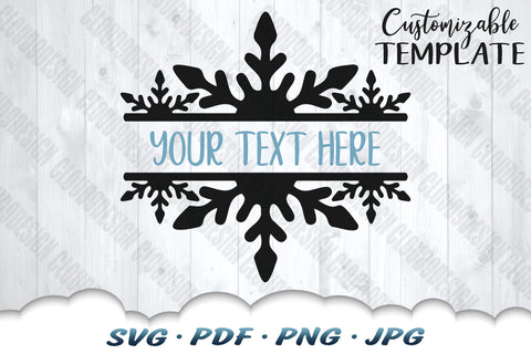 Monogram Snowflake SVG | Winter SVG Cut Files SVG Cloud9Design 
