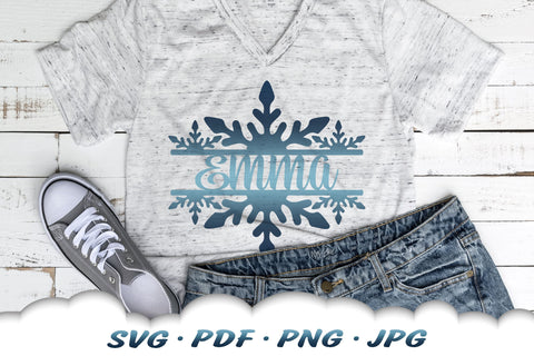 Monogram Snowflake SVG | Winter SVG Cut Files SVG Cloud9Design 