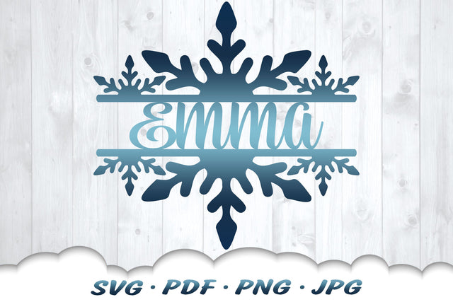 Monogram Snowflake SVG | Winter SVG Cut Files SVG Cloud9Design 