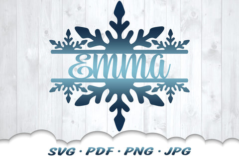 Monogram Snowflake SVG | Winter SVG Cut Files SVG Cloud9Design 