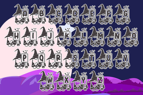 Monogram Spooky Gnome Font Dm Letter Studio 