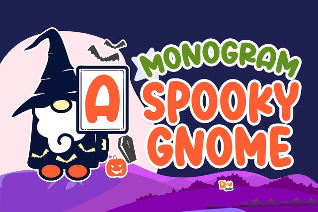 Monogram Spooky Gnome Font Dm Letter Studio 