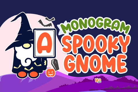 Monogram Spooky Gnome Font Dm Letter Studio 