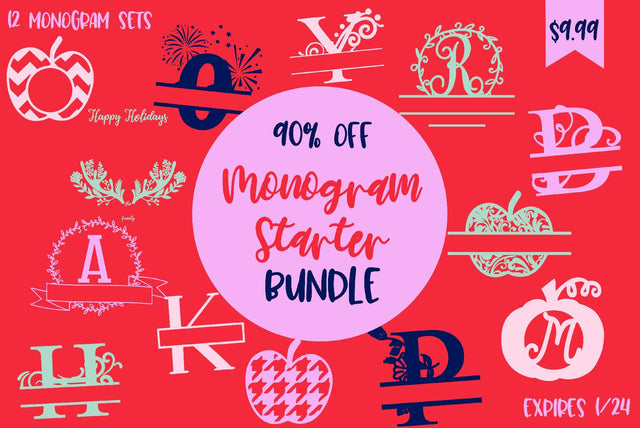 Monogram Starter Bundle Bundle So Fontsy Design Shop 