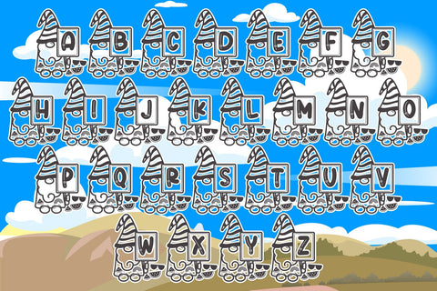 Monogram Summer Gnome Font Dm Letter Studio 