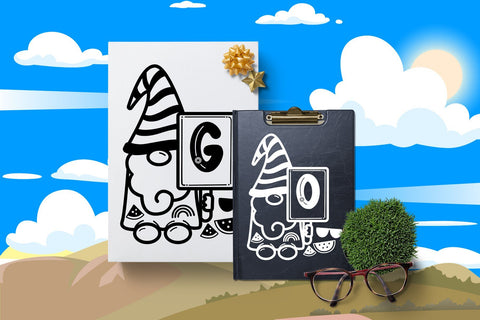 Monogram Summer Gnome Font Dm Letter Studio 