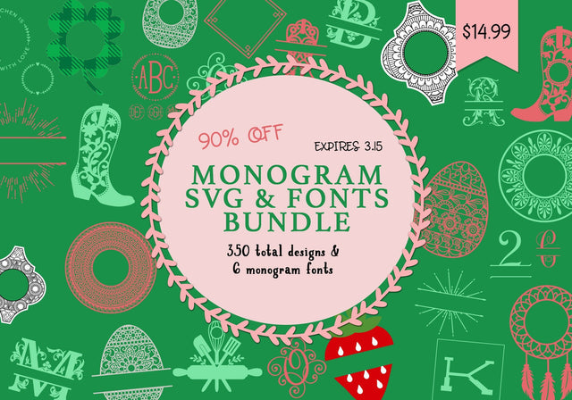 Monogram SVG and Fonts Bundle Bundle So Fontsy Design Shop 