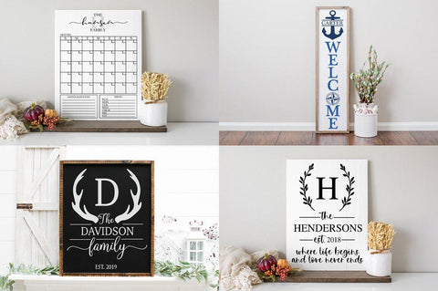 Monogram SVG Bundle - Established Sign, Front Porch Sign SVG SVG Simply Cutz 