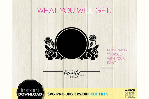Monogram SVG Bundle, Family Monogram SVG, Last Name Monogram Frame, Family Monogram SVG SVG March Design Studio 