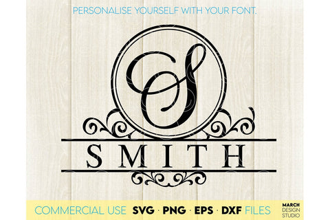 Monogram SVG Bundle, Family Monogram SVG, Last Name Monogram Frame, Family Monogram SVG SVG March Design Studio 