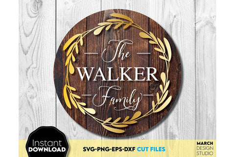 Monogram SVG Bundle, Family Monogram SVG, Last Name Monogram Frame, Family Monogram SVG SVG March Design Studio 