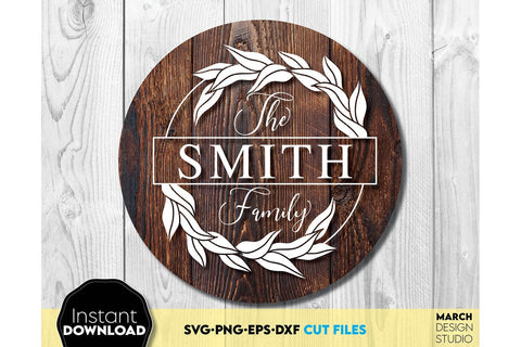 Monogram SVG Bundle, Family Monogram SVG, Last Name Monogram Frame, Family Monogram SVG SVG March Design Studio 