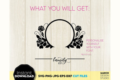 Monogram SVG Bundle, Family Monogram SVG, Last Name Monogram Frame, Family Monogram SVG SVG March Design Studio 