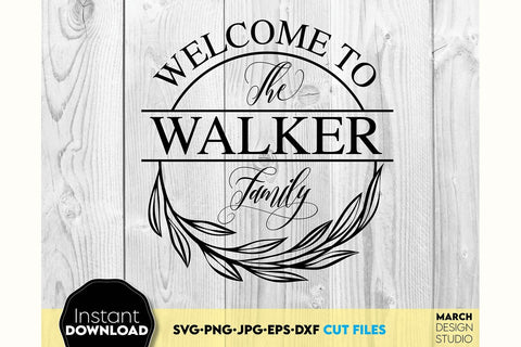 Monogram SVG Bundle, Family Monogram SVG, Last Name Monogram Frame, Family Monogram SVG SVG March Design Studio 