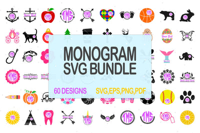 Monogram Svg Bundle SVG Pinoyart Kreatib