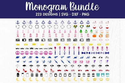 Monogram SVG Cut File Bundle SVG SavanasDesign 