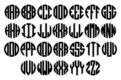 Monogram svg Font svg. letter svg vinyl cut file Alphabet svg files for cricut silhouette Digital download, svg cut file, PNG, DXF, EPS SVG Fauz 