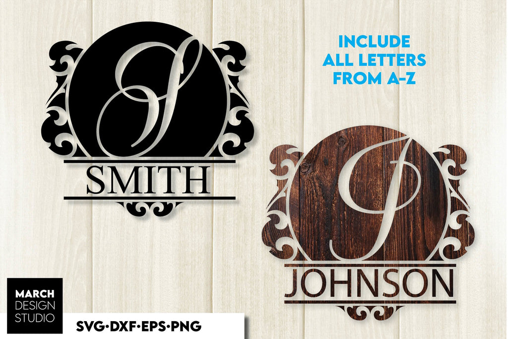 Monogram SVG, Split Monogram SVG, Monogram Letter SVG, Monogram ...