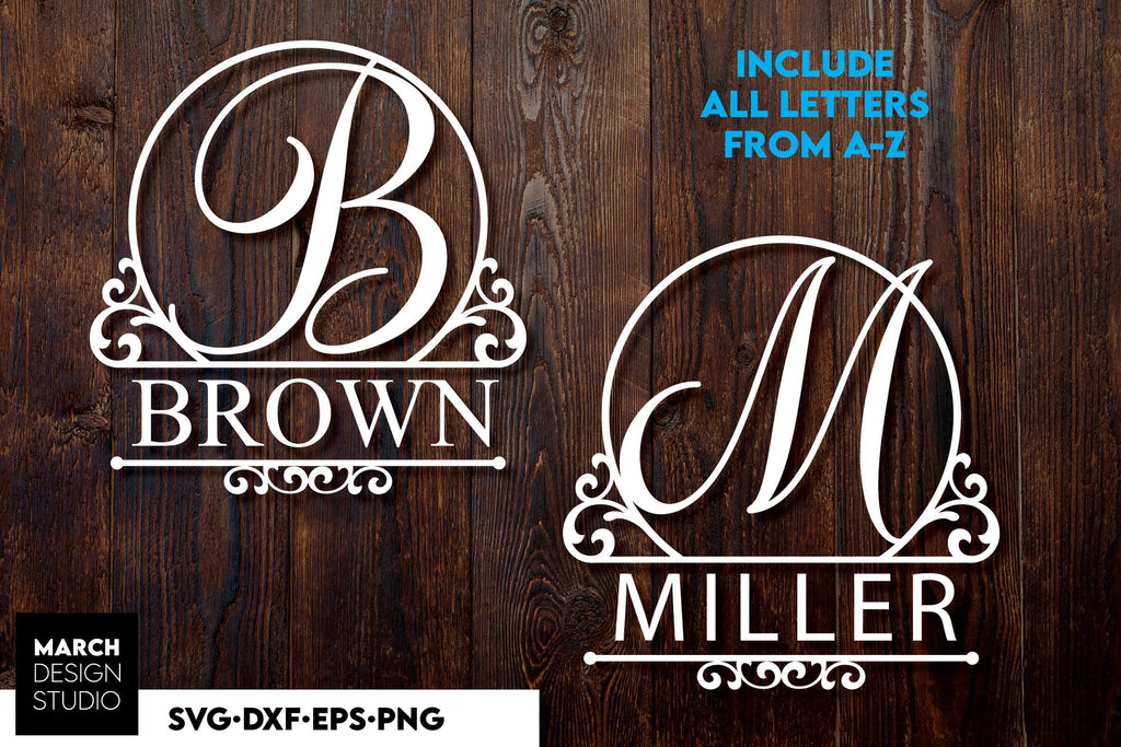 Monogram SVG, Split Monogram SVG, Monogram Letter SVG, Monogram ...