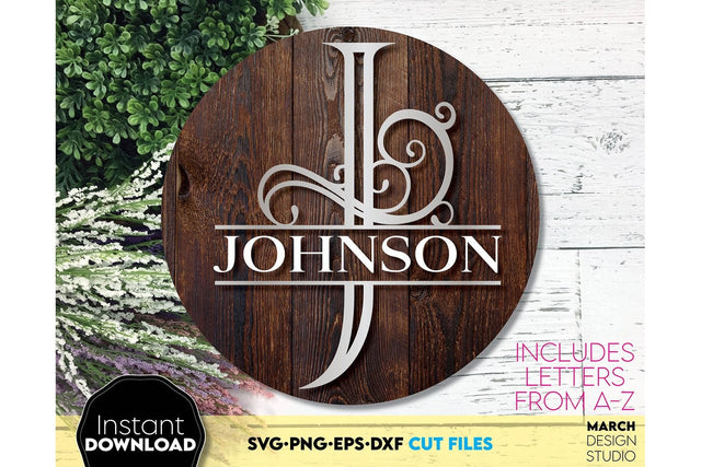 Monogram SVG, Split Monogram SVG, Monogram Letter SVG, Monogram Alphabet SVG SVG March Design Studio 