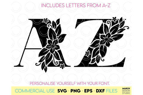Monogram SVG, Split Monogram SVG, Monogram Letter SVG, Monogram Alphabet SVG SVG March Design Studio 