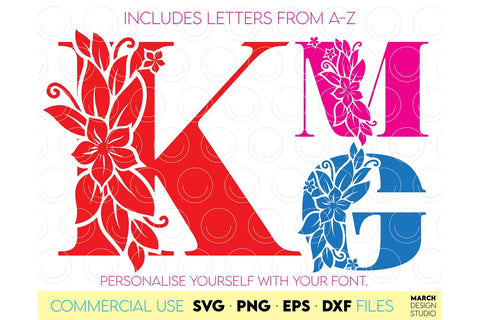 Monogram SVG, Split Monogram SVG, Monogram Letter SVG, Monogram Alphabet SVG SVG March Design Studio 