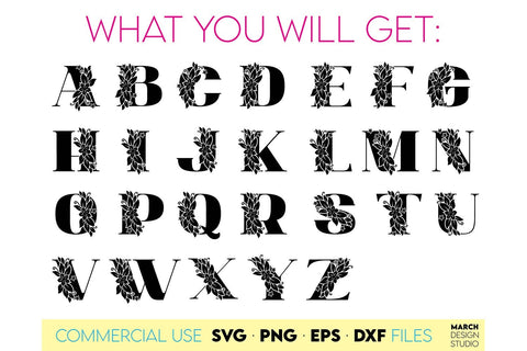 Monogram SVG, Split Monogram SVG, Monogram Letter SVG, Monogram Alphabet SVG SVG March Design Studio 