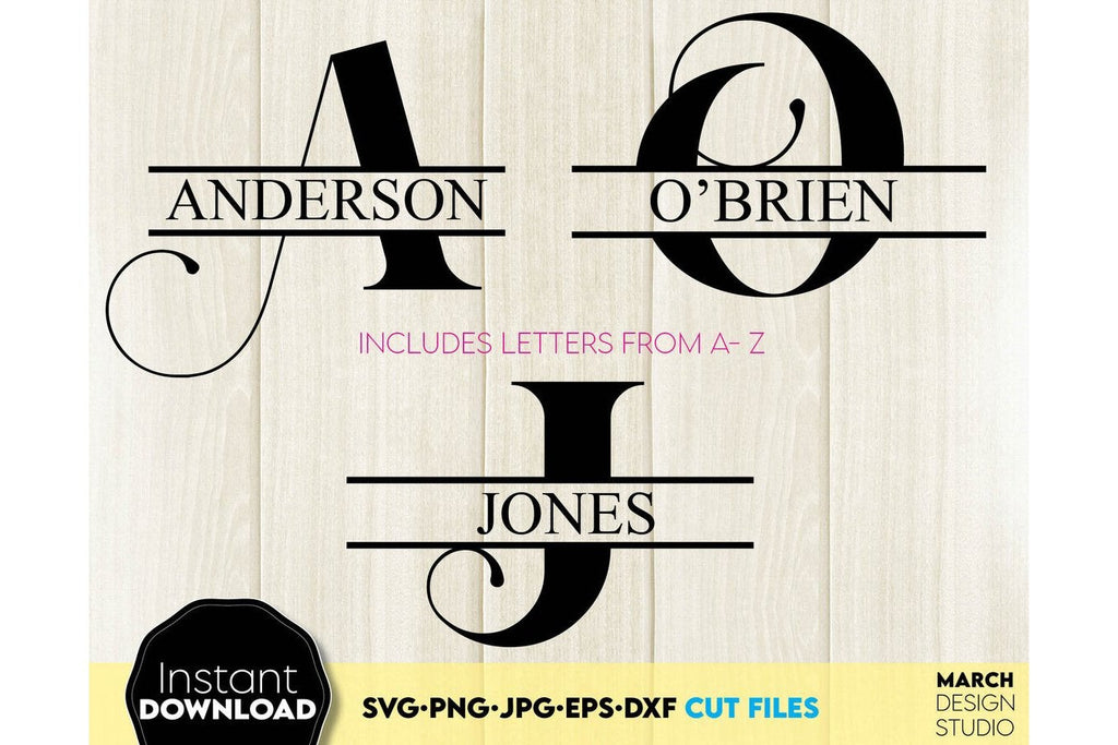 Monogram SVG, Split Monogram SVG, Monogram Letter SVG, Monogram ...