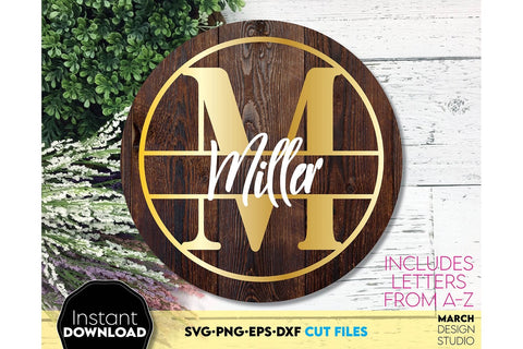 Monogram SVG, Split Monogram SVG, Monogram Letter SVG, Monogram Alphabet SVG SVG March Design Studio 