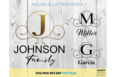 Monogram SVG, Split Monogram SVG, Monogram Letter SVG, Monogram Alphabet SVG SVG March Design Studio 