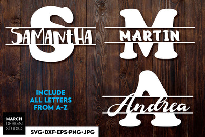 Monogram SVG, Split Monogram SVG, Monogram Letter SVG, Monogram Alphabet SVG SVG March Design Studio 