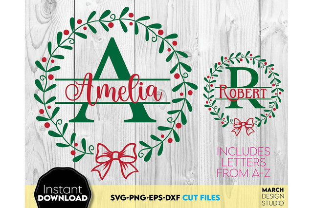 Monogram SVG, Split Monogram SVG, Monogram Letter SVG, Monogram Alphabet SVG SVG March Design Studio 