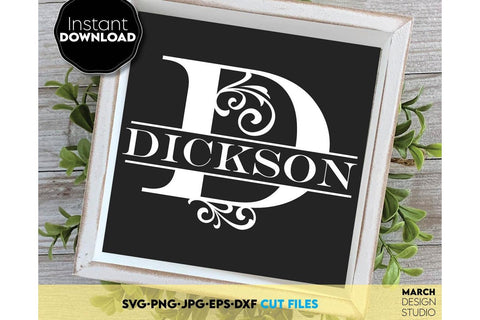 Monogram SVG, Split Monogram SVG, Monogram Letter SVG, Monogram Alphabet SVG SVG March Design Studio 