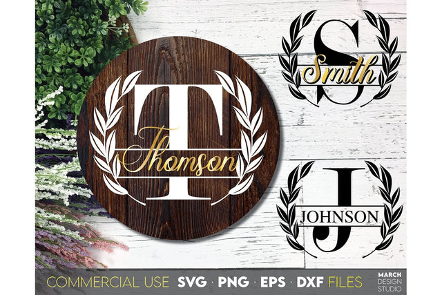 Monogram SVG, Split Monogram SVG, Monogram Letter SVG, Monogram Alphabet SVG SVG March Design Studio 