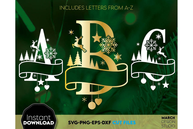 Monogram SVG, Split Monogram SVG, Monogram Letter SVG, Monogram Alphabet SVG SVG March Design Studio 