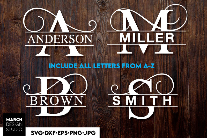 Monogram SVG, Split Monogram SVG, Monogram Letter SVG, Monogram ...