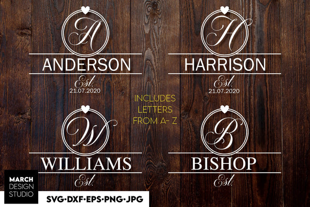 Monogram SVG, Split Monogram SVG, Monogram Letter SVG, Monogram Alphabet SVG SVG March Design Studio 