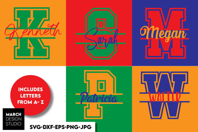 Monogram SVG, Split Monogram SVG, Monogram Letter SVG, Senior Monogram SVG SVG March Design Studio 