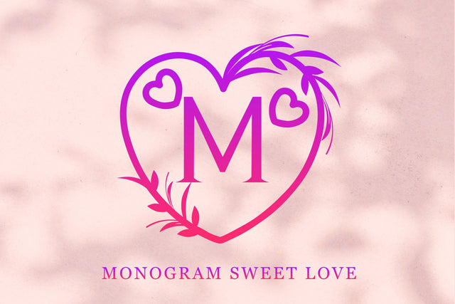 Monogram Sweet Love Font LetterdayStudio 
