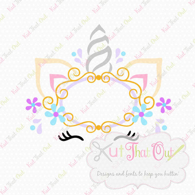 Monogram Unicorn SVG & DXF Cut File SVG Kut That Out