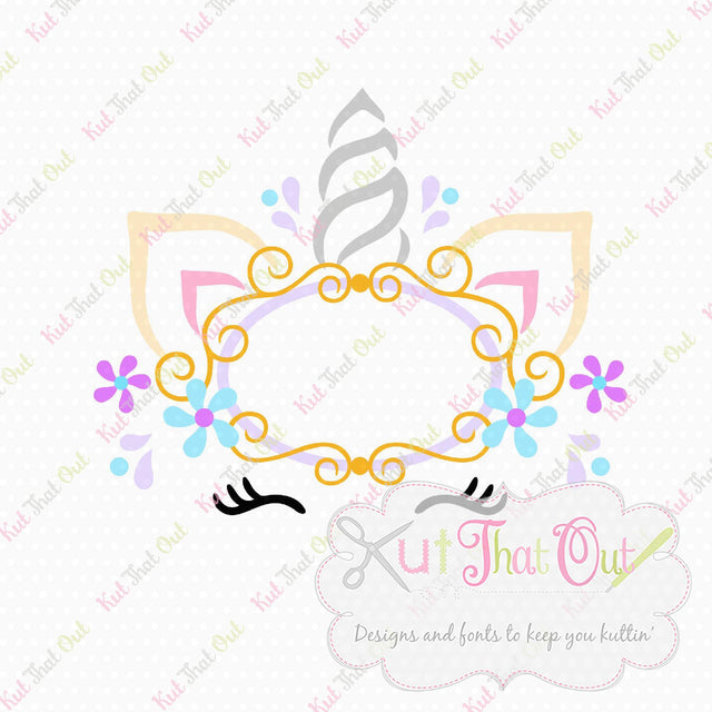 Monogram Unicorn SVG & DXF Cut File SVG Kut That Out