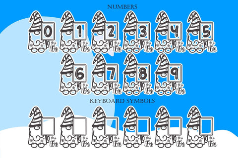 Monogram Winter Gnome Font Dm Letter Studio 