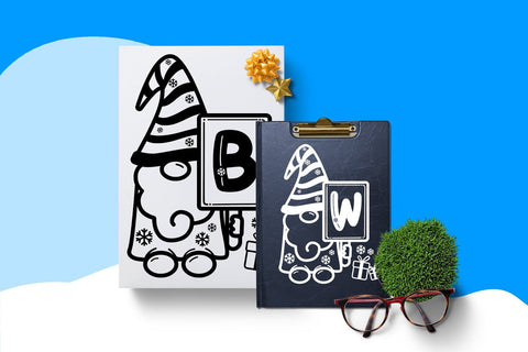 Monogram Winter Gnome Font Dm Letter Studio 