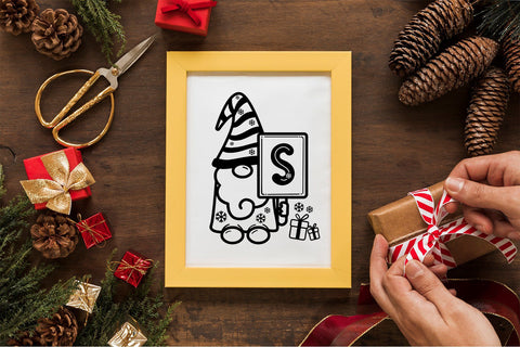 Monogram Winter Gnome Font Dm Letter Studio 