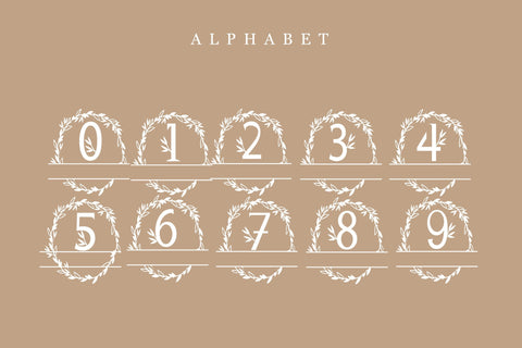 Monogram Wreath Floral Font LetterdayStudio 