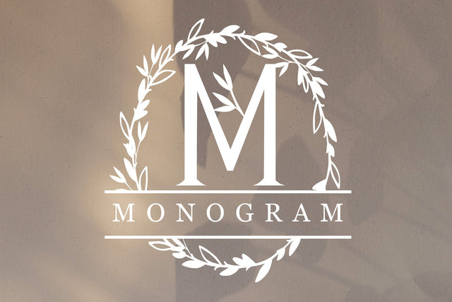 Monogram Wreath Floral Font LetterdayStudio 